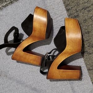 Steve Madden Black Disco Platforms